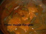 Red Chilly Fish curry with Okra Vegetable #mmr