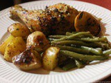 Mediterranean inspired Chicken, Potato and Green Bean Sheet-pan Supper