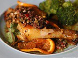 Orange – Oregano Roast Chicken with Olive Gremolata