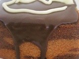 Chocolate and Mint-Tea Marble Loaf / Gâteau Marbré au Chocolat et Thé à la Menthe
