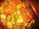 Moroccan Tajine with Lamb, Fresh Ful Fava Beans and Zucchinis / Tajine Marocain d’Agneau, aux Fèves Fraîches et Courgettes