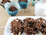 5 Ingredient No Bake Cookies with Dark Chocolate, Oats and Coconut