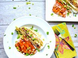 Asian Salmon Sheet Pan Meal with Napa Cabbage