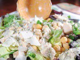 Chicken Salad with Chickpeas, Parmesan Cheese and a Lemony Italian Dressing