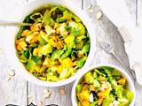 Chicken Salad with Mango, Almonds and Carrot Ginger Dressing