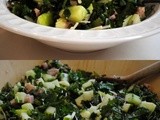 Chopped Kale Salad with Apples, Cucumbers and Ham