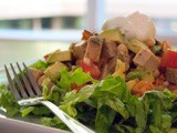 Chopped Salad with Chickpeas, Zucchini, Tomatoes and Feta Cheese