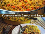 Colorful Couscous Side Dish with Carrots and Sage