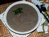Cream of Mushroom Soup with Bacon and Leeks