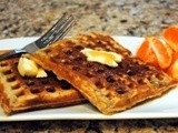 Gluten Free Banana Waffles with 100% Maple Syrup
