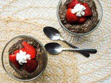 Healthy Dark Chocolate Chia Pudding with Strawberries