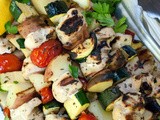 Herby Marinated Chicken Kabobs with Zucchini and Tomatoes