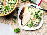 Kale and Cabbage Slaw Recipe with Avocado Buttermilk Dressing