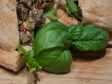Leftover Steak, Mushrooms and Sun Dried Tomato Pocket Sandwiches with Basil Vinaigrette
