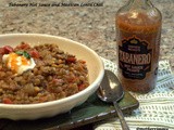 Mexican Lentil and Beef Chili with Tabanero Hot Sauce