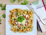 One Skillet Mexican Hashbrowns with Scrambled Eggs and Spicy Cilantro