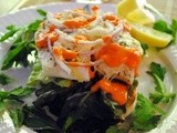 Open Faced Cod Sandwiches with Sweet Red Pepper Sauce