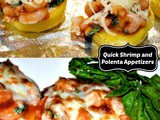 Quick calorie-friendly shrimp and polenta appetizers
