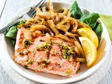 Roasted Salmon with Caramelized Fennel, Onion, Lemon and Thyme
