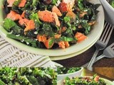 Salmon and Red Chard Salad with Lemon Basil Vinaigrette and Goat Cheese