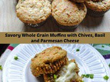 Savory Whole Grain Muffins with Basil and Parmesan Cheese and a Krusteaz Giveaway