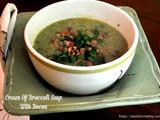 Slender Cream of Broccoli Soup with Bacon