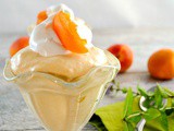 Slender Dessert with Summer Apricots, Cream Cheese and Whipped Cream