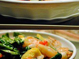 Slender Greek Shrimp, Squash and Spinach Sauté