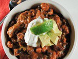 Slow Cooker Three Bean Chicken Chili for a Crowd