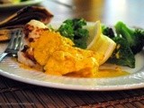 Spicy Cod with Lemon, Garlic and Turmeric Sauce