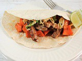 Spicy Thai Sweet Potato and Grilled Beef Wraps