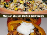 Super Healthy Mexican Stuffed Peppers with Chicken and Rice