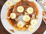 Whole Grain Pancakes with Oats, Bananas, Walnuts and Celtic Sea Salt