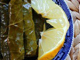 Arabic stuffed vine leaves with lamb —– αραβικα ντολμαδακια με αρνι