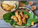 Bengali style Pumpkin Fritters or Kumror Telebhaja (কুমড়োর তেলেভাজা)