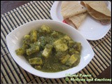 Dhania Paneer/ Coriander flavoured Cottage Cheese