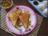 Egg Bhurji Sandwich / Scrambled Egg Stuffed Sandwich
