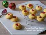 Eggless Jam Drop Cookies or Thumbprint Cookies or Vanilla Flavoured Jam Drop Cookies