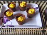 Mango Mousse in Chocolate Cups