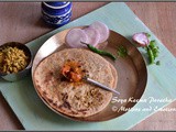 Soya Keema Paratha or Vegetarian Keema Paratha