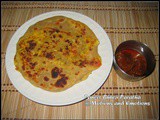 Stuffed Paneer Bhurji Paratha/Paneer Bhurji Paratha