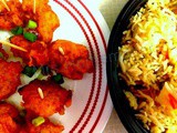 Gobi Manchurian with Vegetable Pulao