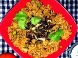 Tomato Rice With Fried Cabbage