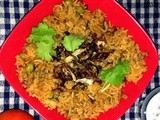 Tomato Rice With Fried Cabbage