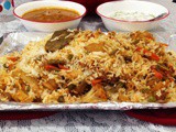 Vegetable Dum Biryani in Oven With Onion Salan