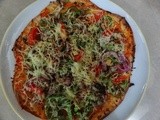 Vegetable Pizza with homemade dough