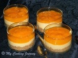 Eggless No Bake Mango Cheesecake using Agar-Agar - a Vegetarian Recipe with no Gelatin