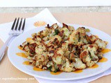 Oven Roasted Cauliflower with Cumin and Cilantro