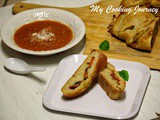 Tomato, Mozzarella and Basil Stuffed Baguette