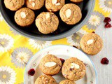 Whole Wheat Banana Cranberry Almond Muffins – Egg less Muffins